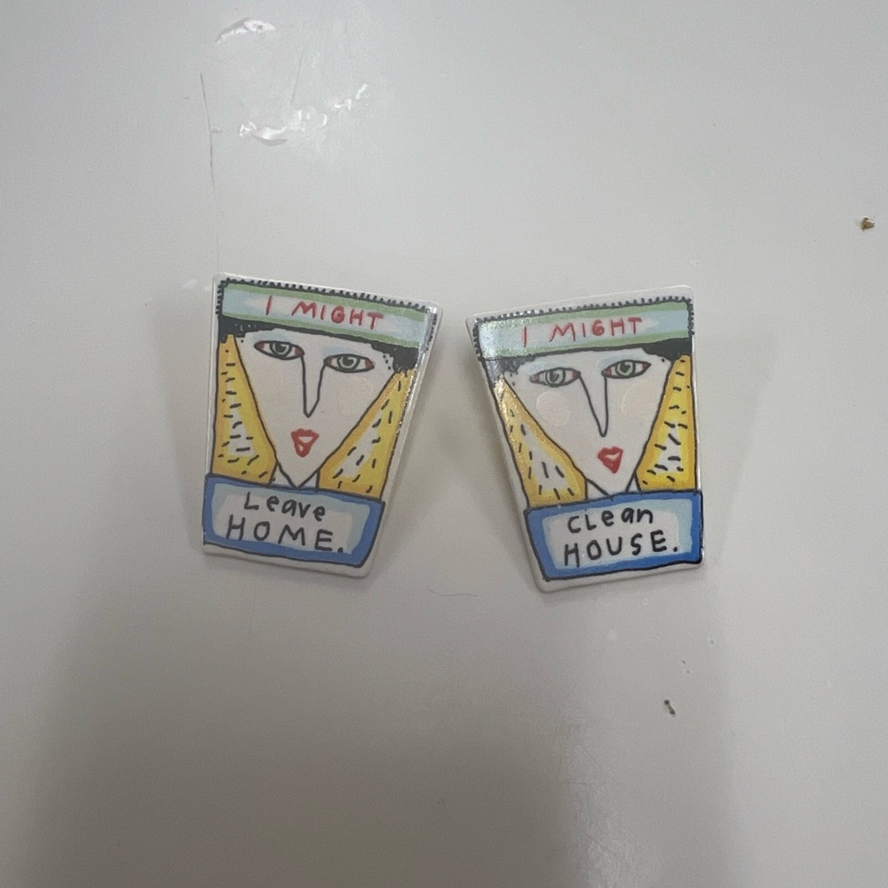 Vintage 80’s Rare Fred Babb earrings - Picture 3 of 5